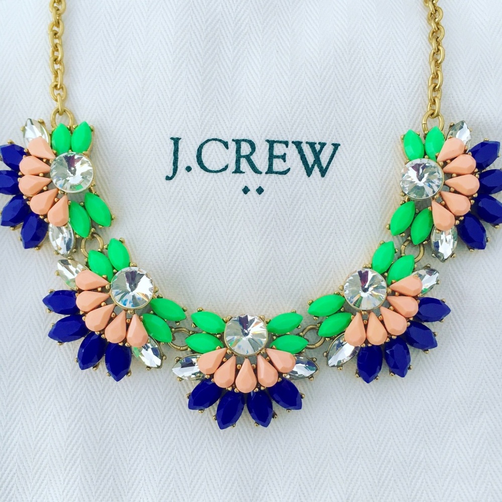 J. Crew Stacked Cluster Bib Statement Necklace - image 2